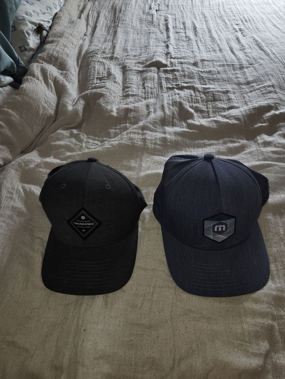 Travis Mathews- Dark Gray & Navy Golf Hats